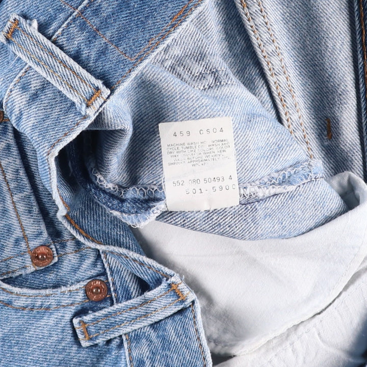 1990'S Levi's 501-5900 Straight Denim Pants, Made in USA, Men's Size W29 (approx.), Vintage cotton Blue type light blue Vintage Second Hand