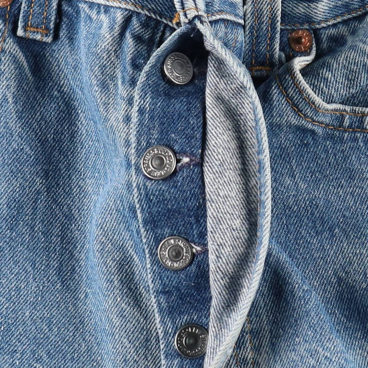 ~1990'S Levi's 501-0117 Straight Denim Pants, Made in USA, Men's Size W31 (approx.), Vintage cotton blue type Vintage Second Hand