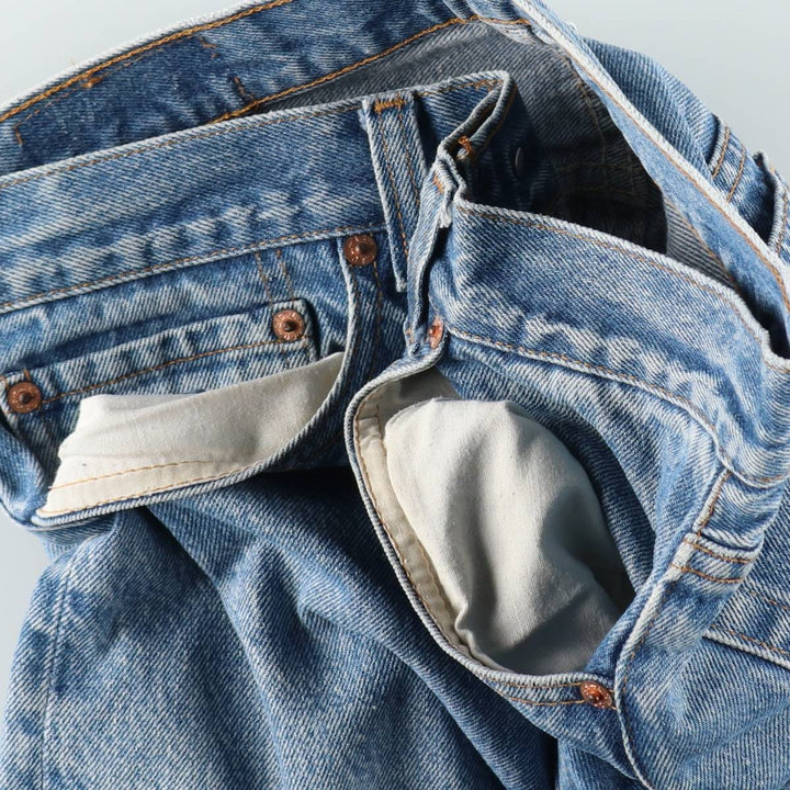 ~1990'S Levi's 501-0117 Straight Denim Pants, Made in USA, Men's Size W31 (approx.), Vintage cotton blue type Vintage Second Hand