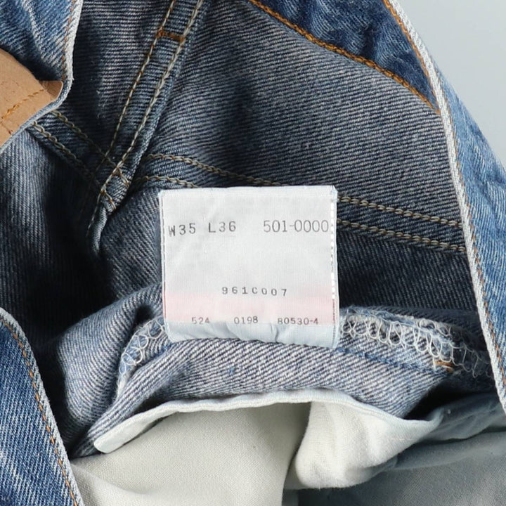 90'S Levi's 501-0000 Straight Denim Pants Made in USA Men's W34 Vintage cotton blue type Vintage Second Hand