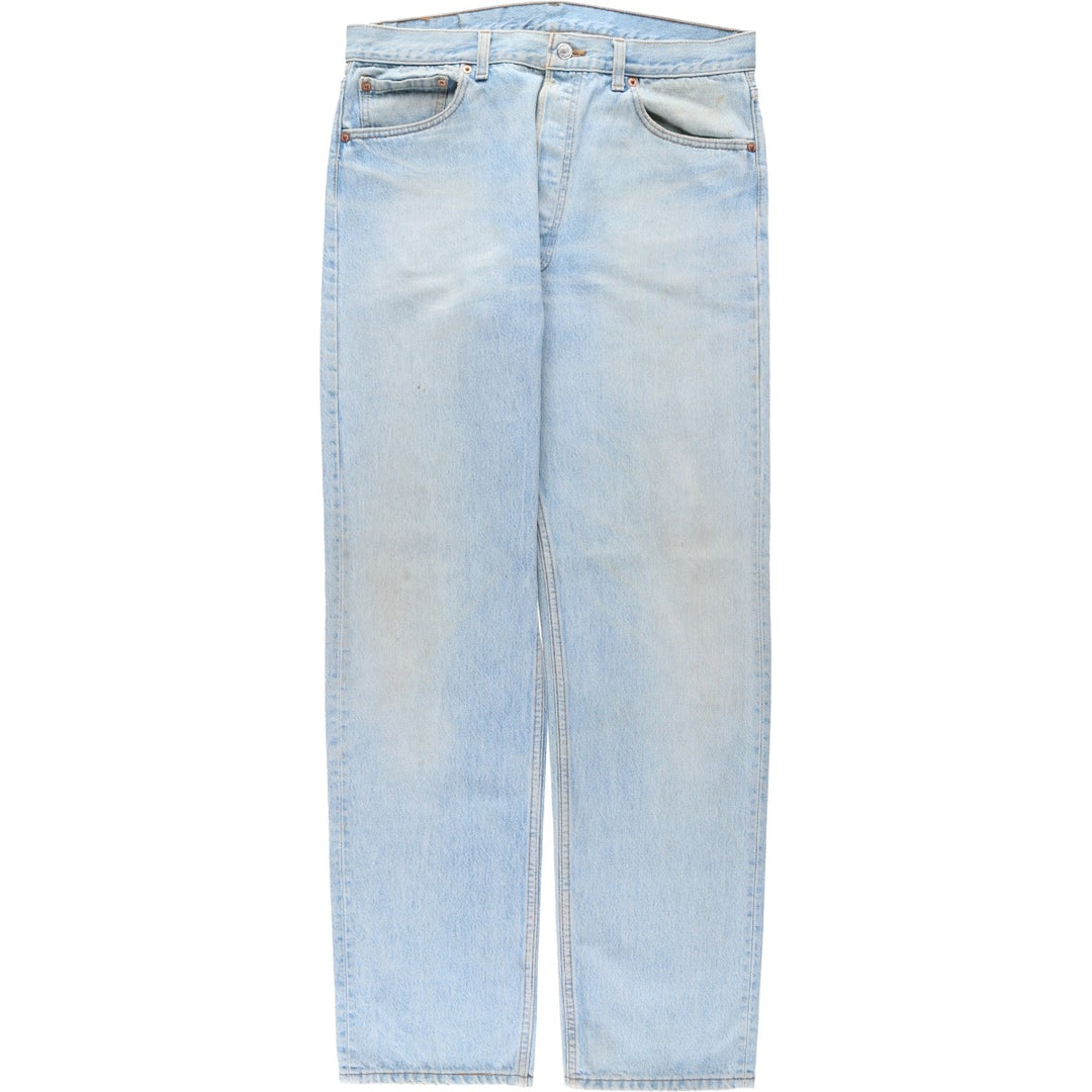 ~1990'S Levi's 501 Straight Denim Pants, Made in USA, Men's W34 (approx.), Vintage cotton blue type Vintage Second Hand