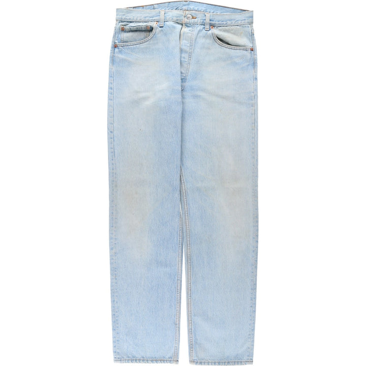 ~1990'S Levi's 501 Straight Denim Pants, Made in USA, Men's W34 (approx.), Vintage cotton blue type Vintage Second Hand