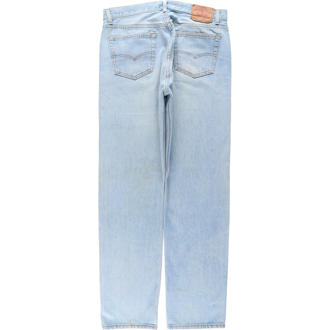 ~1990'S Levi's 501 Straight Denim Pants, Made in USA, Men's W34 (approx.), Vintage cotton blue type Vintage Second Hand