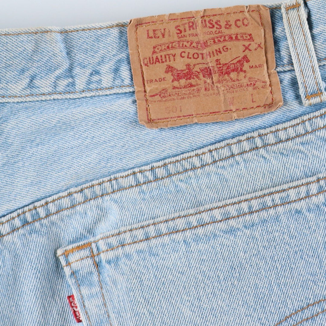 ~1990'S Levi's 501 Straight Denim Pants, Made in USA, Men's W34 (approx.), Vintage cotton blue type Vintage Second Hand