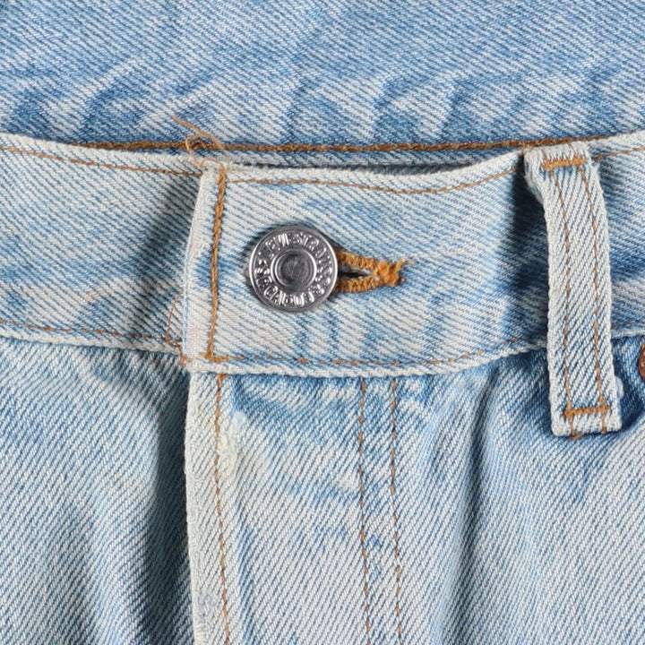 ~1990'S Levi's 501 Straight Denim Pants, Made in USA, Men's W34 (approx.), Vintage cotton blue type Vintage Second Hand