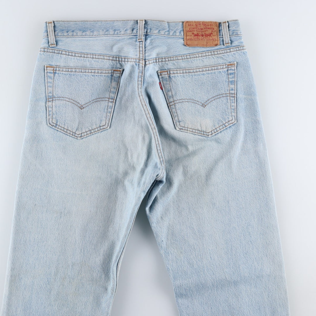 ~1990'S Levi's 501 Straight Denim Pants, Made in USA, Men's W34 (approx.), Vintage cotton blue type Vintage Second Hand