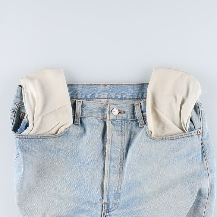 ~1990'S Levi's 501 Straight Denim Pants, Made in USA, Men's W34 (approx.), Vintage cotton blue type Vintage Second Hand