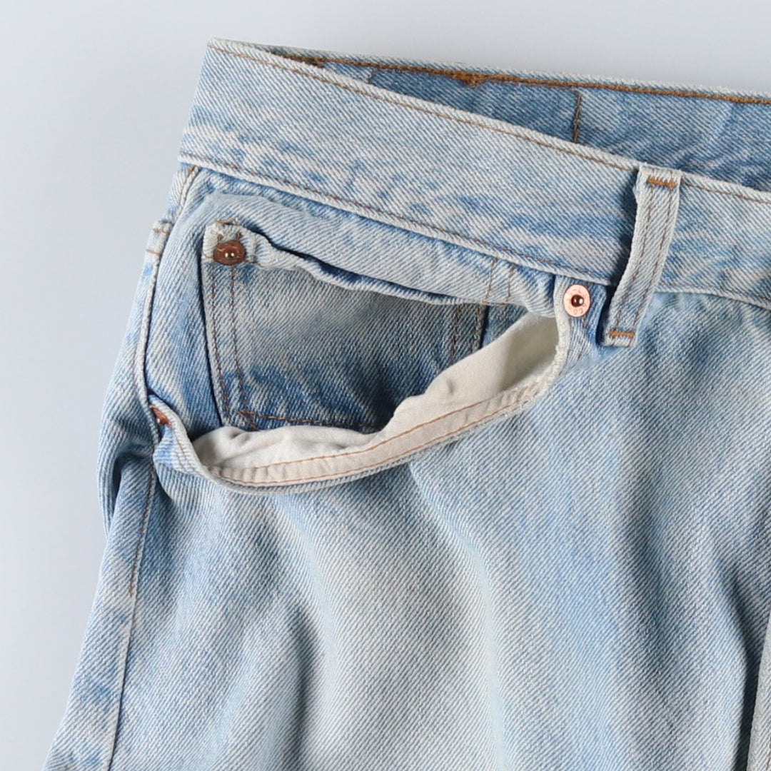 ~1990'S Levi's 501 Straight Denim Pants, Made in USA, Men's W34 (approx.), Vintage cotton blue type Vintage Second Hand
