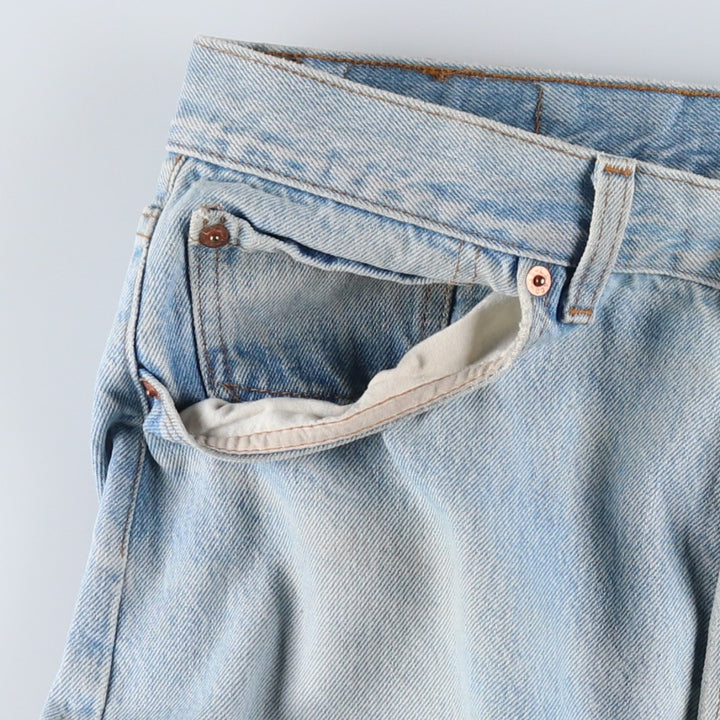 ~1990'S Levi's 501 Straight Denim Pants, Made in USA, Men's W34 (approx.), Vintage cotton blue type Vintage Second Hand
