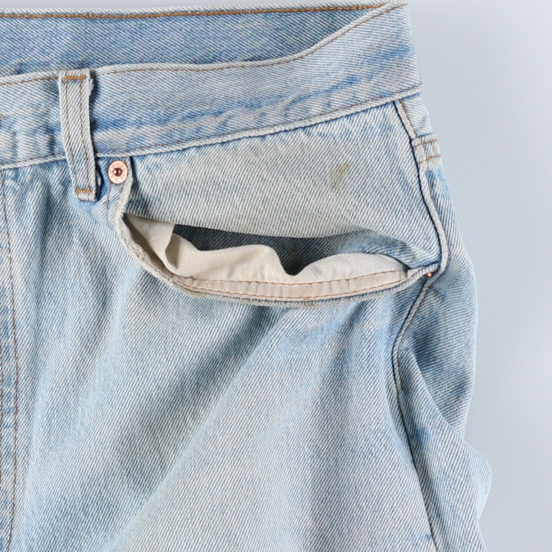 ~1990'S Levi's 501 Straight Denim Pants, Made in USA, Men's W34 (approx.), Vintage cotton blue type Vintage Second Hand