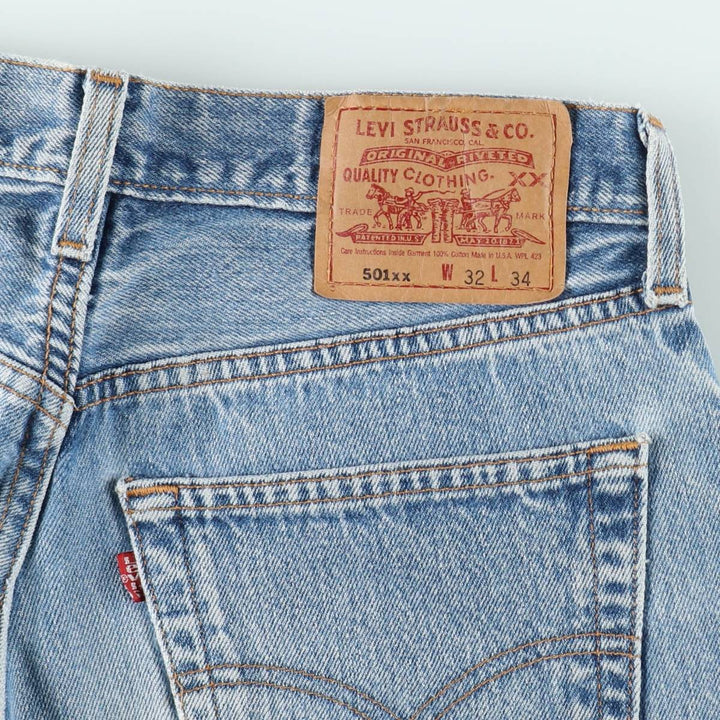 90'S Levi's 501-0000 Straight Denim Pants Made in USA Men's W30 Vintage cotton Blue type light blue Vintage Second Hand