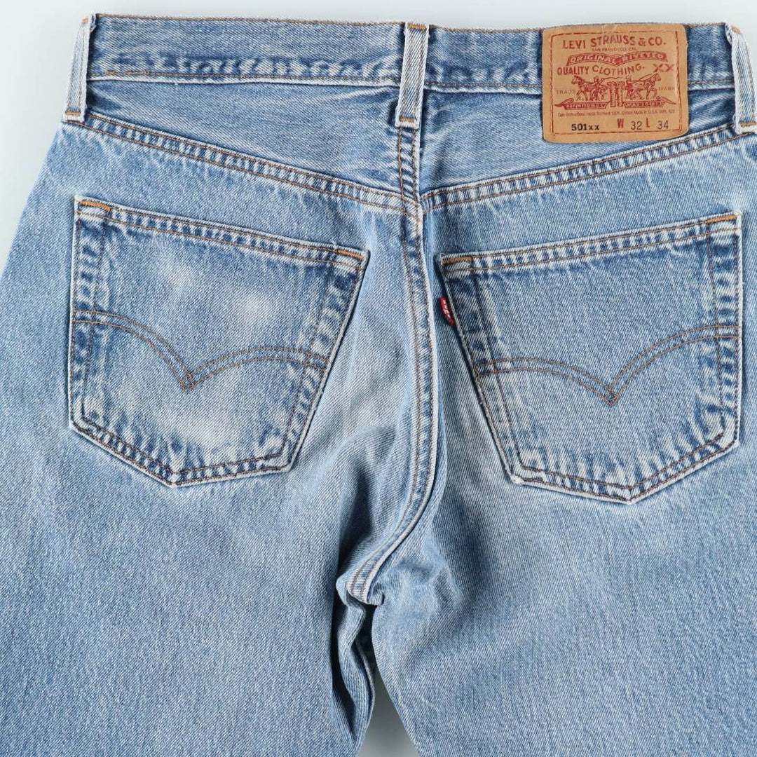 90'S Levi's 501-0000 Straight Denim Pants Made in USA Men's W30 Vintage cotton Blue type light blue Vintage Second Hand