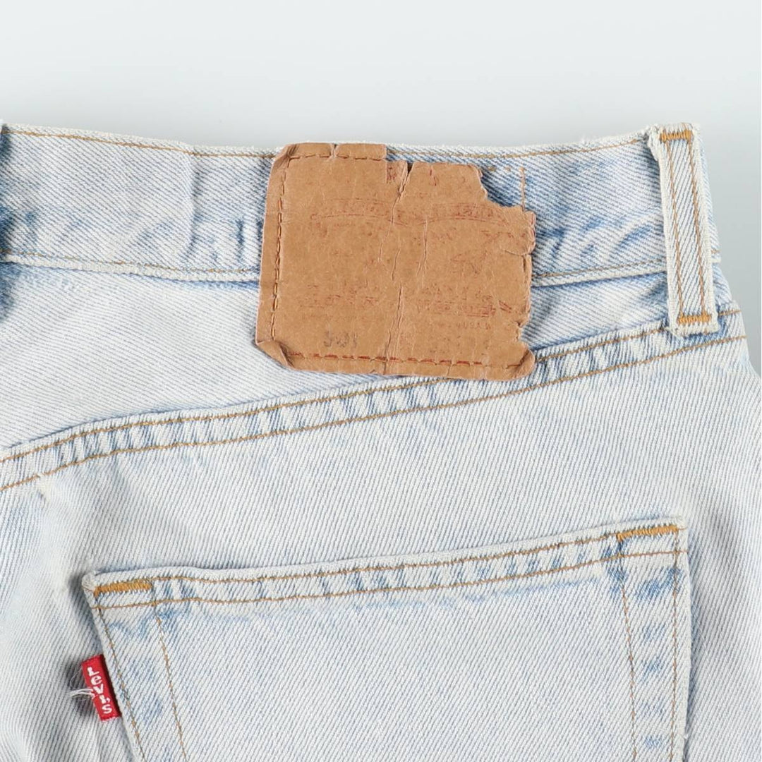 1990'S Levi's 501-0131 Straight Denim Pants, Made in USA, Men's Size W32 (approx.), Vintage cotton Blue type light blue Vintage Second Hand