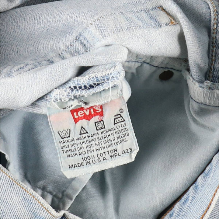 1990'S Levi's 501-0131 Straight Denim Pants, Made in USA, Men's Size W32 (approx.), Vintage cotton Blue type light blue Vintage Second Hand