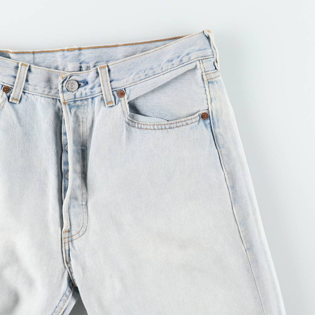 1990'S Levi's 501-0131 Straight Denim Pants, Made in USA, Men's Size W32 (approx.), Vintage cotton Blue type light blue Vintage Second Hand
