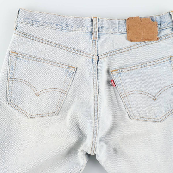 1990'S Levi's 501-0131 Straight Denim Pants, Made in USA, Men's Size W32 (approx.), Vintage cotton Blue type light blue Vintage Second Hand