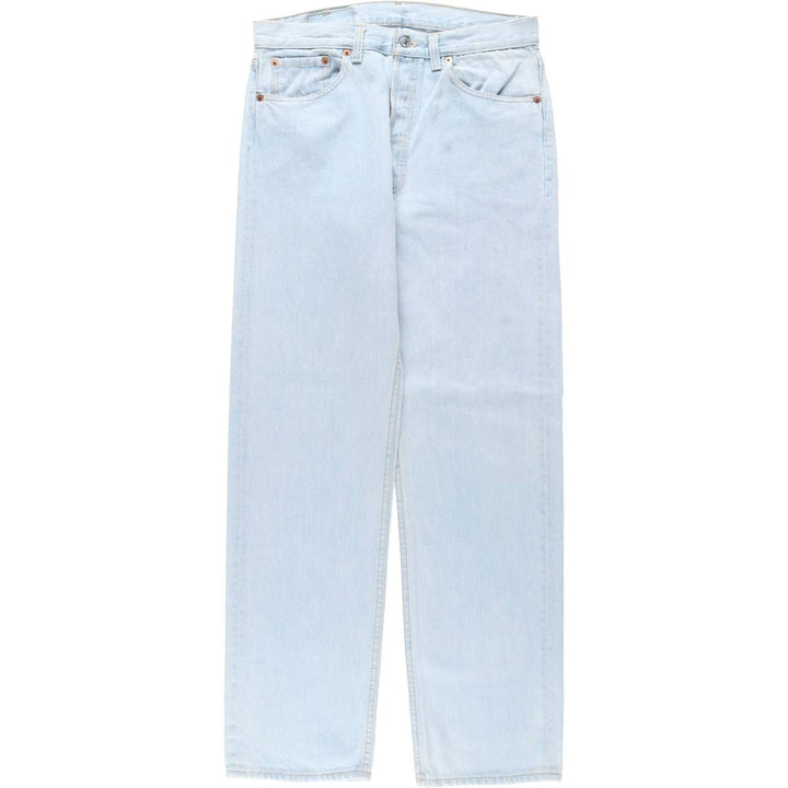 2000'S Levi's 501 Straight Denim Pants, Made in USA, Men's Size W32 (approx.) cotton Blue type light blue Vintage Second Hand