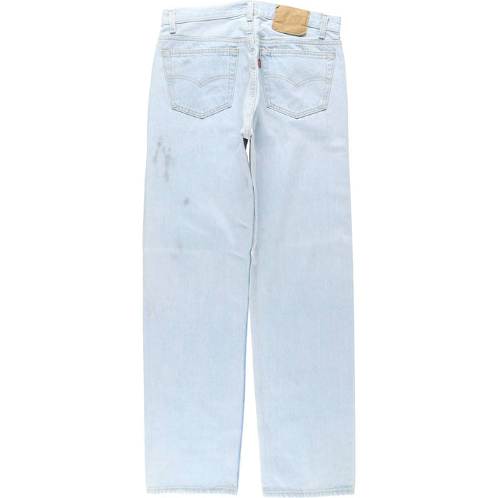 2000'S Levi's 501 Straight Denim Pants, Made in USA, Men's Size W32 (approx.) cotton Blue type light blue Vintage Second Hand