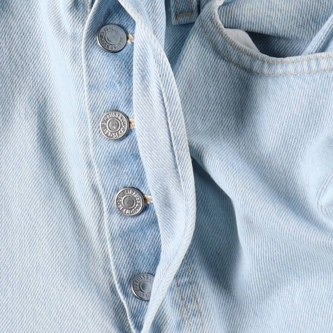 2000'S Levi's 501 Straight Denim Pants, Made in USA, Men's Size W32 (approx.) cotton Blue type light blue Vintage Second Hand