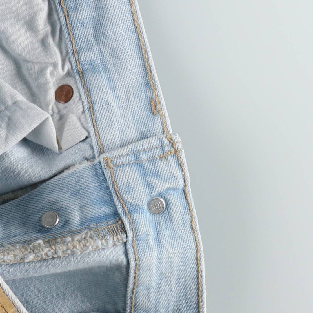 2000'S Levi's 501 Straight Denim Pants, Made in USA, Men's Size W32 (approx.) cotton Blue type light blue Vintage Second Hand