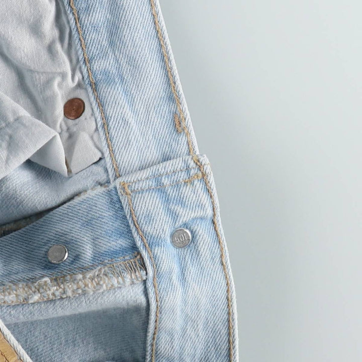 2000'S Levi's 501 Straight Denim Pants, Made in USA, Men's Size W32 (approx.) cotton Blue type light blue Vintage Second Hand