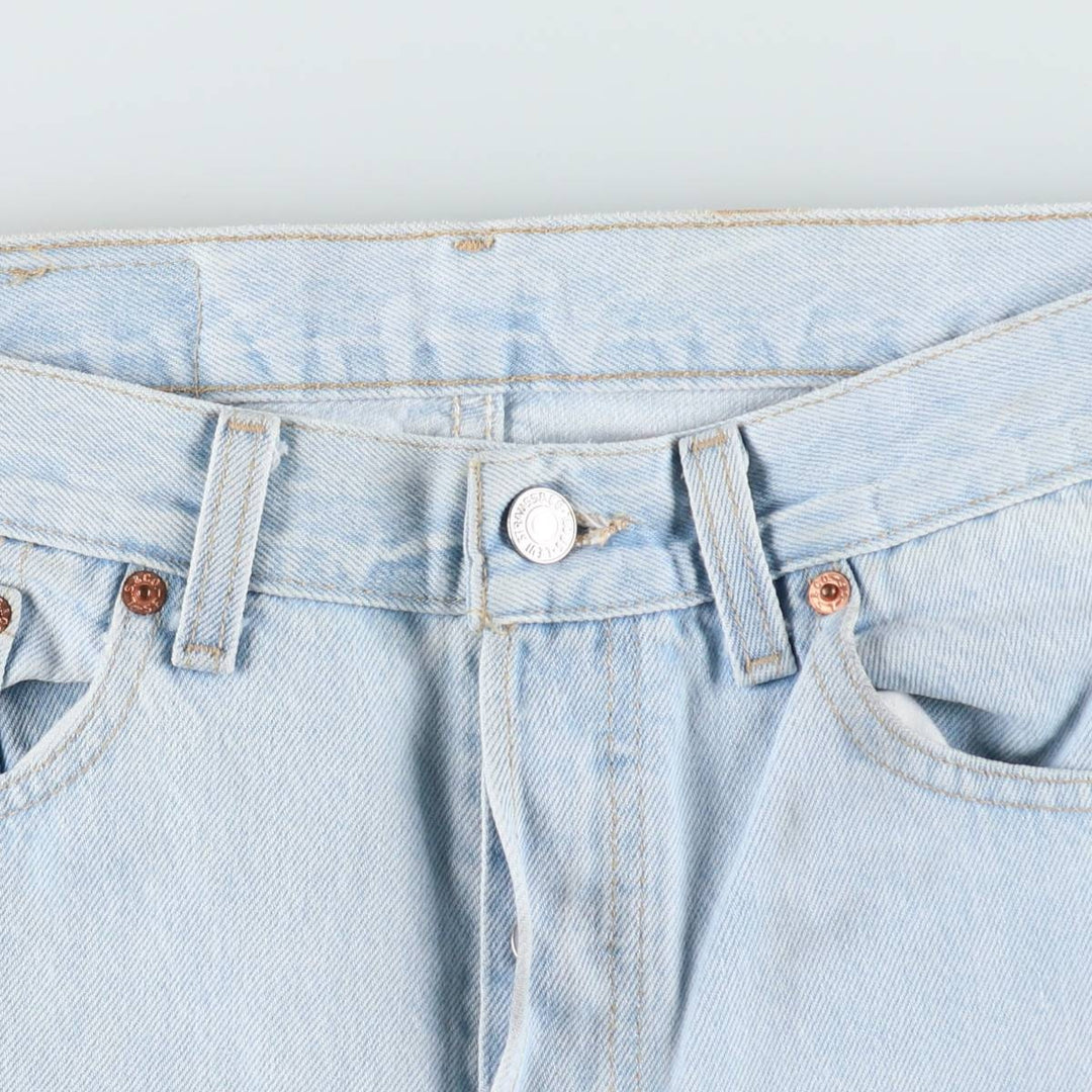 2000'S Levi's 501 Straight Denim Pants, Made in USA, Men's Size W32 (approx.) cotton Blue type light blue Vintage Second Hand