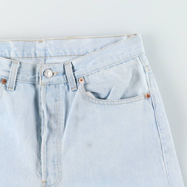 2000'S Levi's 501 Straight Denim Pants, Made in USA, Men's Size W32 (approx.) cotton Blue type light blue Vintage Second Hand