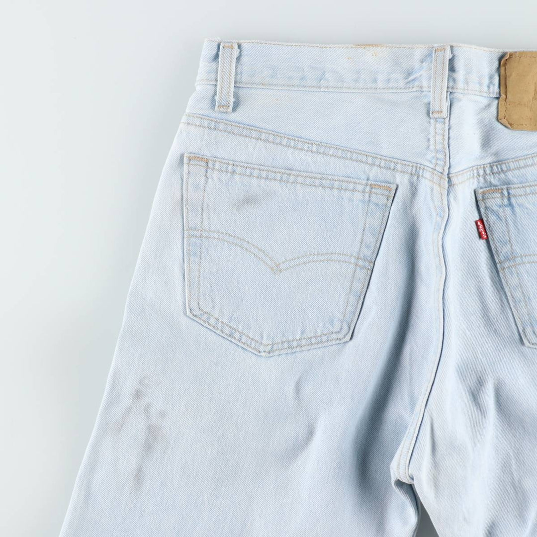 2000'S Levi's 501 Straight Denim Pants, Made in USA, Men's Size W32 (approx.) cotton Blue type light blue Vintage Second Hand