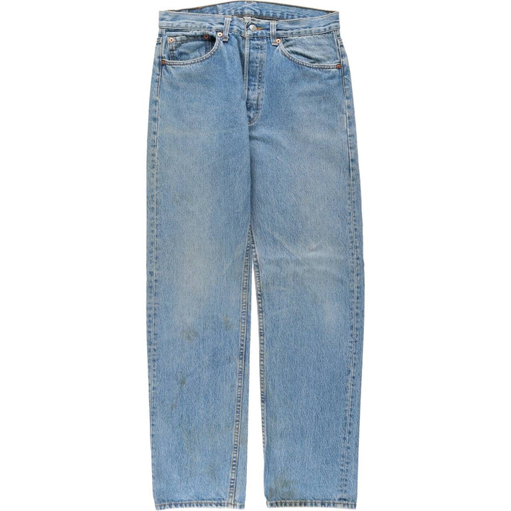 ~1990'S Levi's 501-0191 Straight Denim Pants, Made in USA, Men's Size W31 (approx.), Vintage cotton blue type Vintage Second Hand