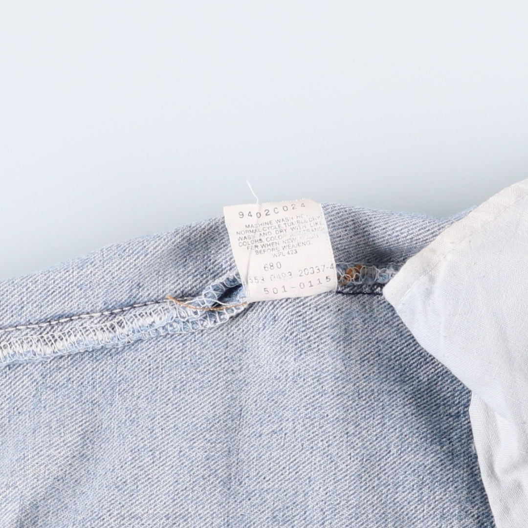 90'S Levi's Straight Denim Pants, Made in USA, Men's, W30 Size, Vintage cotton Blue type light blue Vintage Second Hand