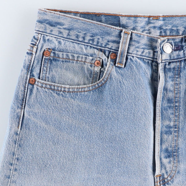 90'S Levi's Straight Denim Pants, Made in USA, Men's, W30 Size, Vintage cotton Blue type light blue Vintage Second Hand