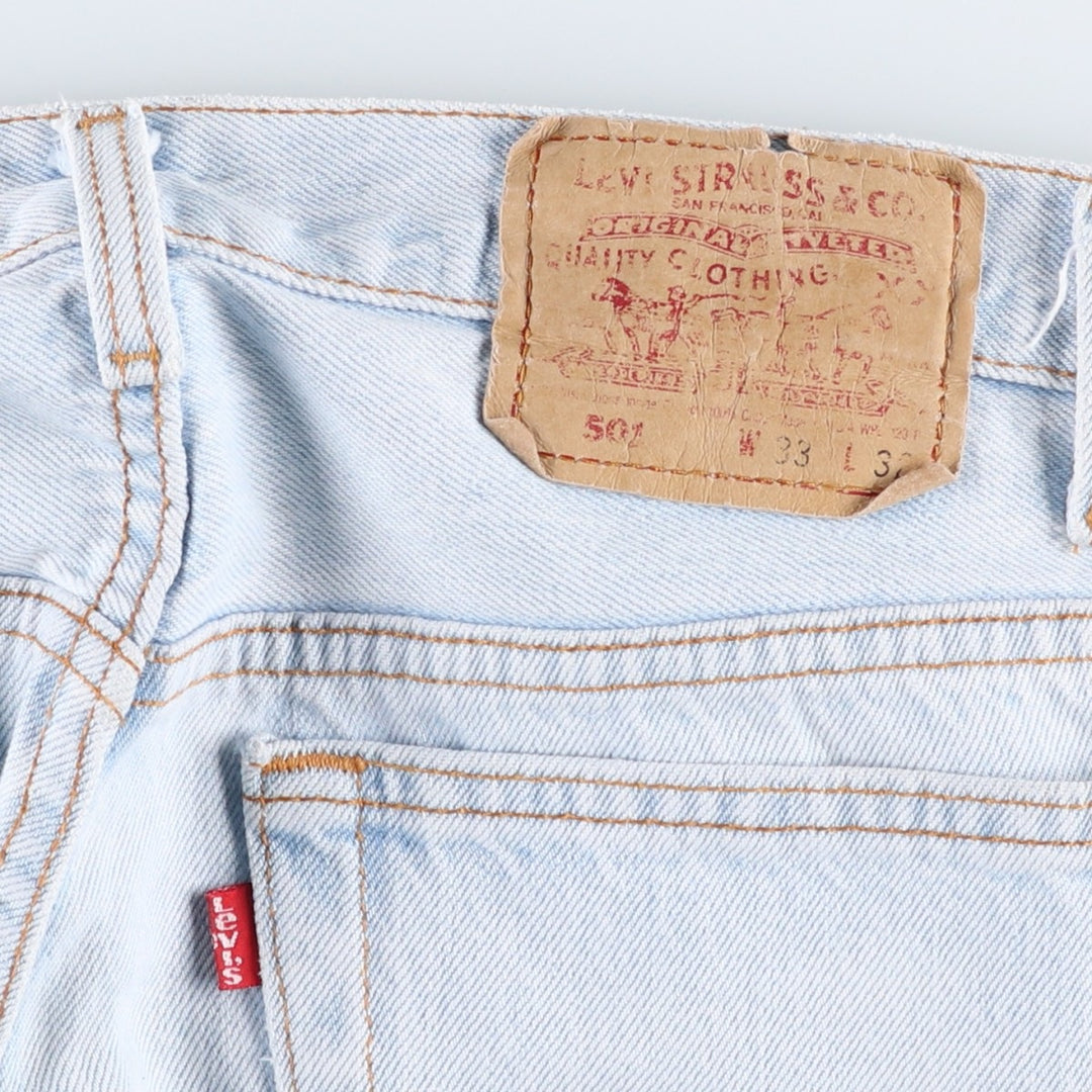 90'S Levi's 501-0134 Straight Denim Pants Made in USA Men's W32 Vintage cotton Blue type light blue Vintage Second Hand