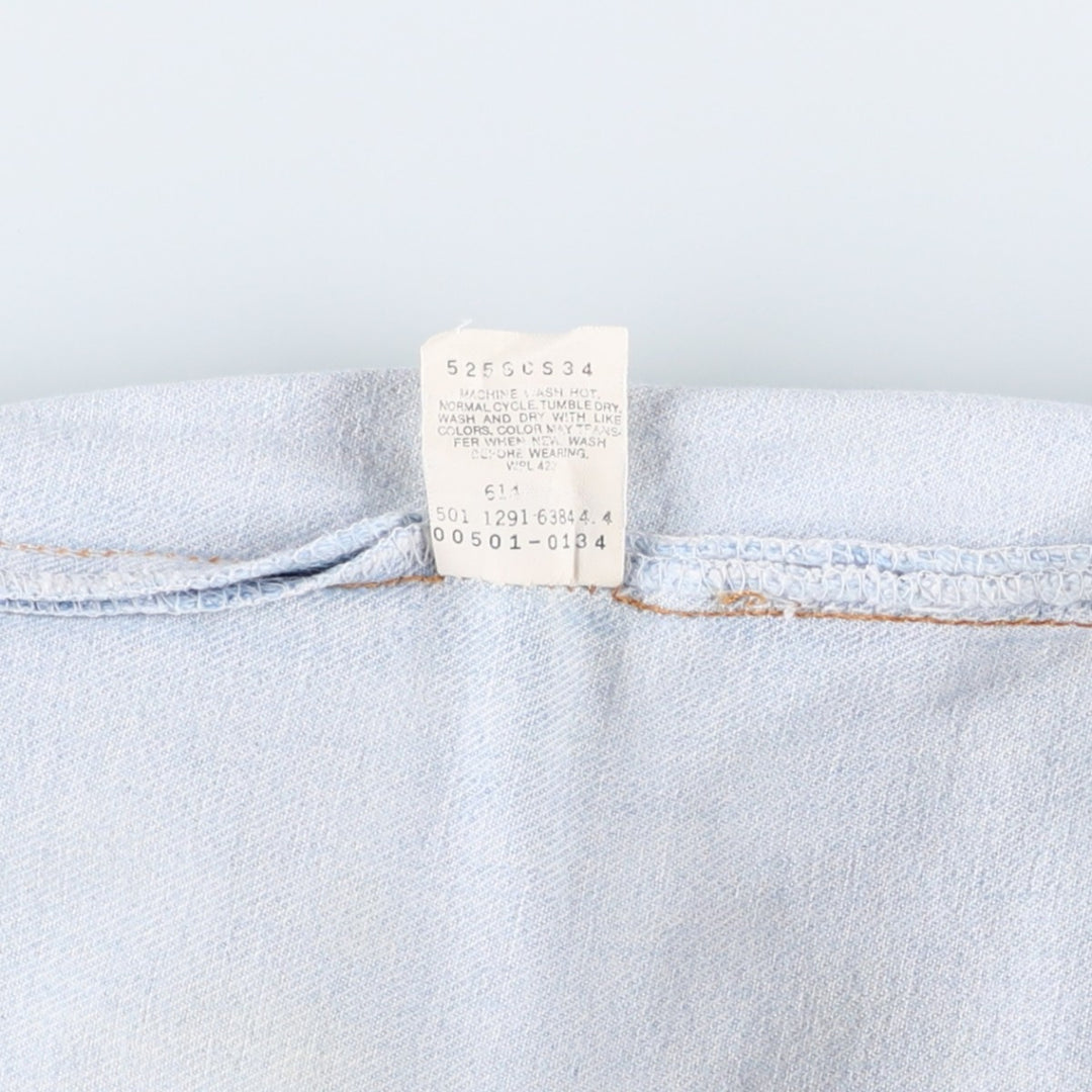 90'S Levi's 501-0134 Straight Denim Pants Made in USA Men's W32 Vintage cotton Blue type light blue Vintage Second Hand