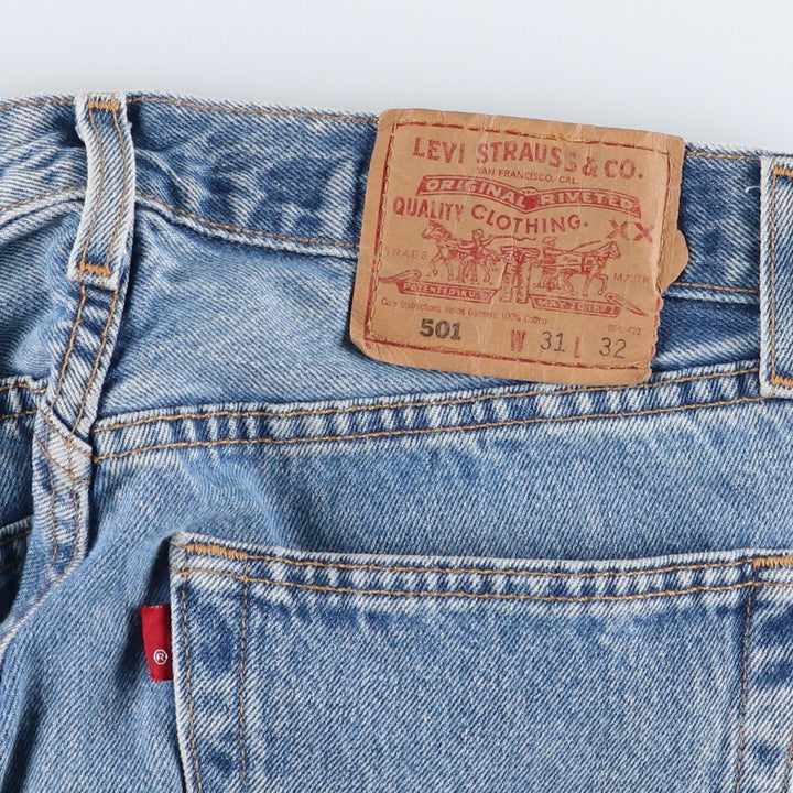 Levi's 501 straight denim pants for men, equivalent to w29 unclear blue type Vintage Second Hand