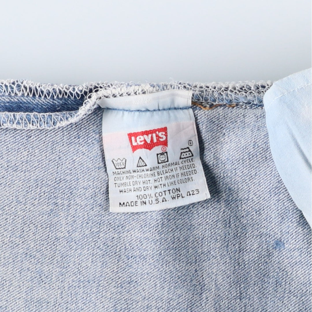 90'S Levi's 501-0193 Straight Denim Pants Made in USA Men's W31 Vintage cotton Blue type light blue Vintage Second Hand