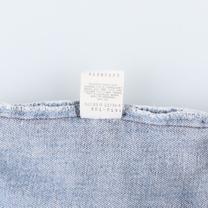 90'S Levi's 501-0191 Straight Denim Pants Made in USA Men's W35 Vintage cotton Blue type light blue Vintage Second Hand