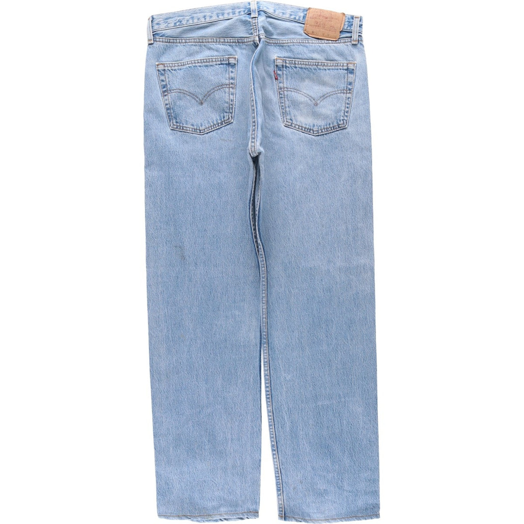90'S Levi's 501-0193 Straight Denim Pants, Made in USA, Men's, Size 35, Vintage cotton Blue type light blue Vintage Second Hand