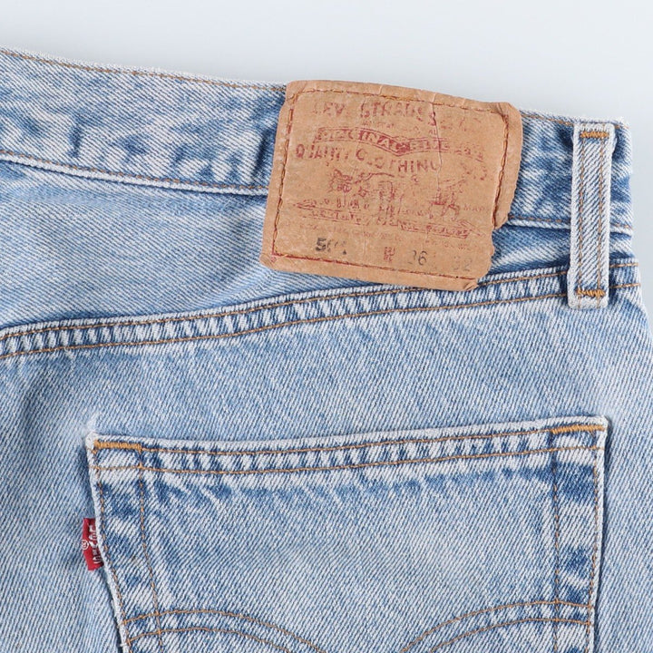 90'S Levi's 501-0193 Straight Denim Pants, Made in USA, Men's, Size 35, Vintage cotton Blue type light blue Vintage Second Hand