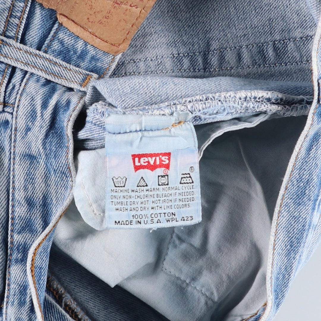 90'S Levi's 501-0193 Straight Denim Pants, Made in USA, Men's, Size 35, Vintage cotton Blue type light blue Vintage Second Hand