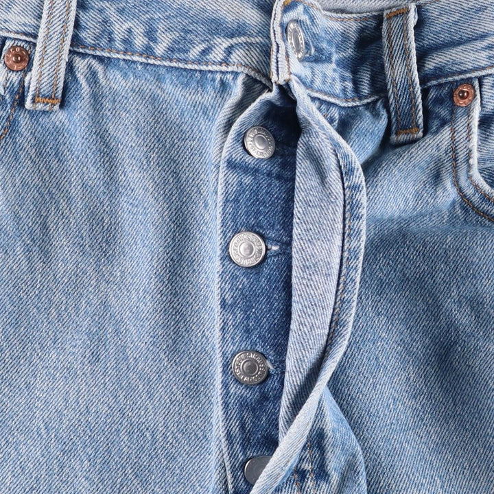 90'S Levi's 501-0193 Straight Denim Pants, Made in USA, Men's, Size 35, Vintage cotton Blue type light blue Vintage Second Hand