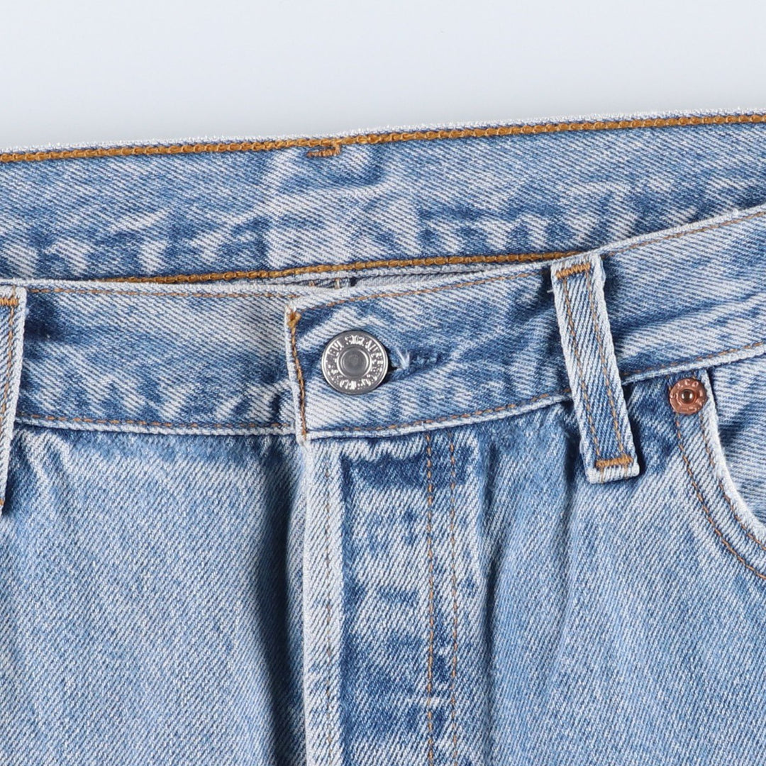 90'S Levi's 501-0193 Straight Denim Pants, Made in USA, Men's, Size 35, Vintage cotton Blue type light blue Vintage Second Hand