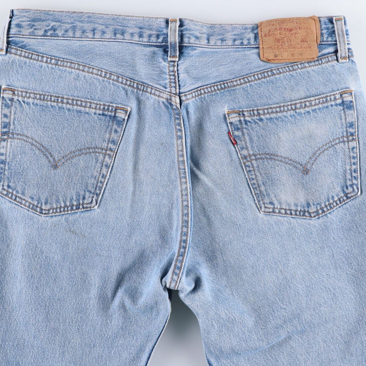 90'S Levi's 501-0193 Straight Denim Pants, Made in USA, Men's, Size 35, Vintage cotton Blue type light blue Vintage Second Hand