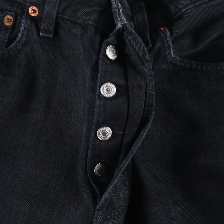 Levi's 501-0165 Euro Model Black Denim Straight Leg Jeans, Made in England, Men's W30 (approx.) cotton black type Vintage Second Hand