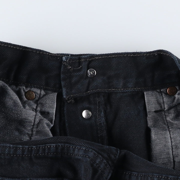Levi's 501-0165 Euro Model Black Denim Straight Leg Jeans, Made in England, Men's W30 (approx.) cotton black type Vintage Second Hand