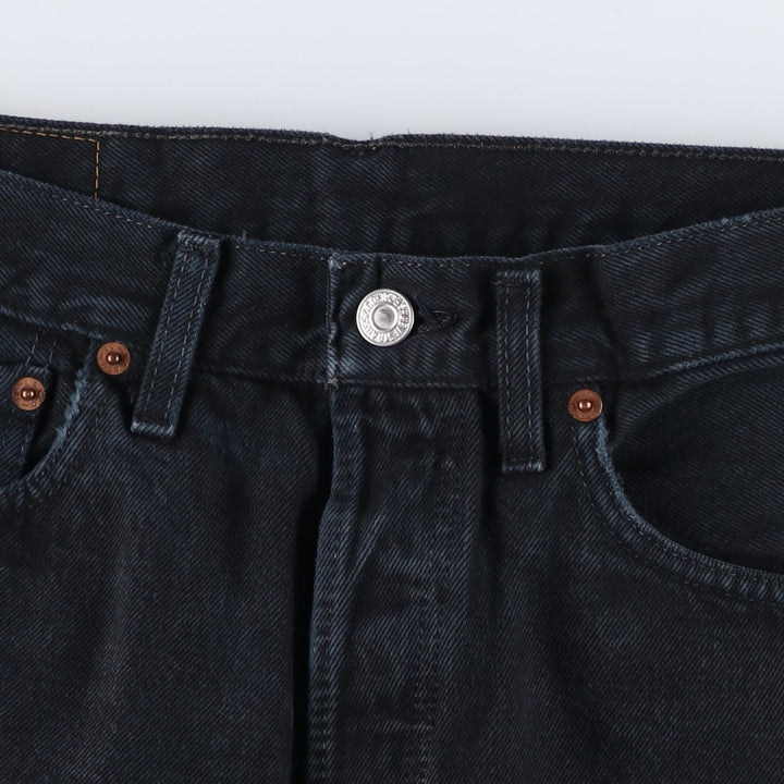 Levi's 501-0165 Euro Model Black Denim Straight Leg Jeans, Made in England, Men's W30 (approx.) cotton black type Vintage Second Hand