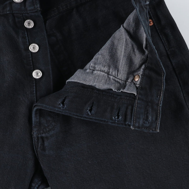 Levi's 501-0165 Euro Model Black Denim Straight Leg Jeans, Made in England, Men's W30 (approx.) cotton black type Vintage Second Hand