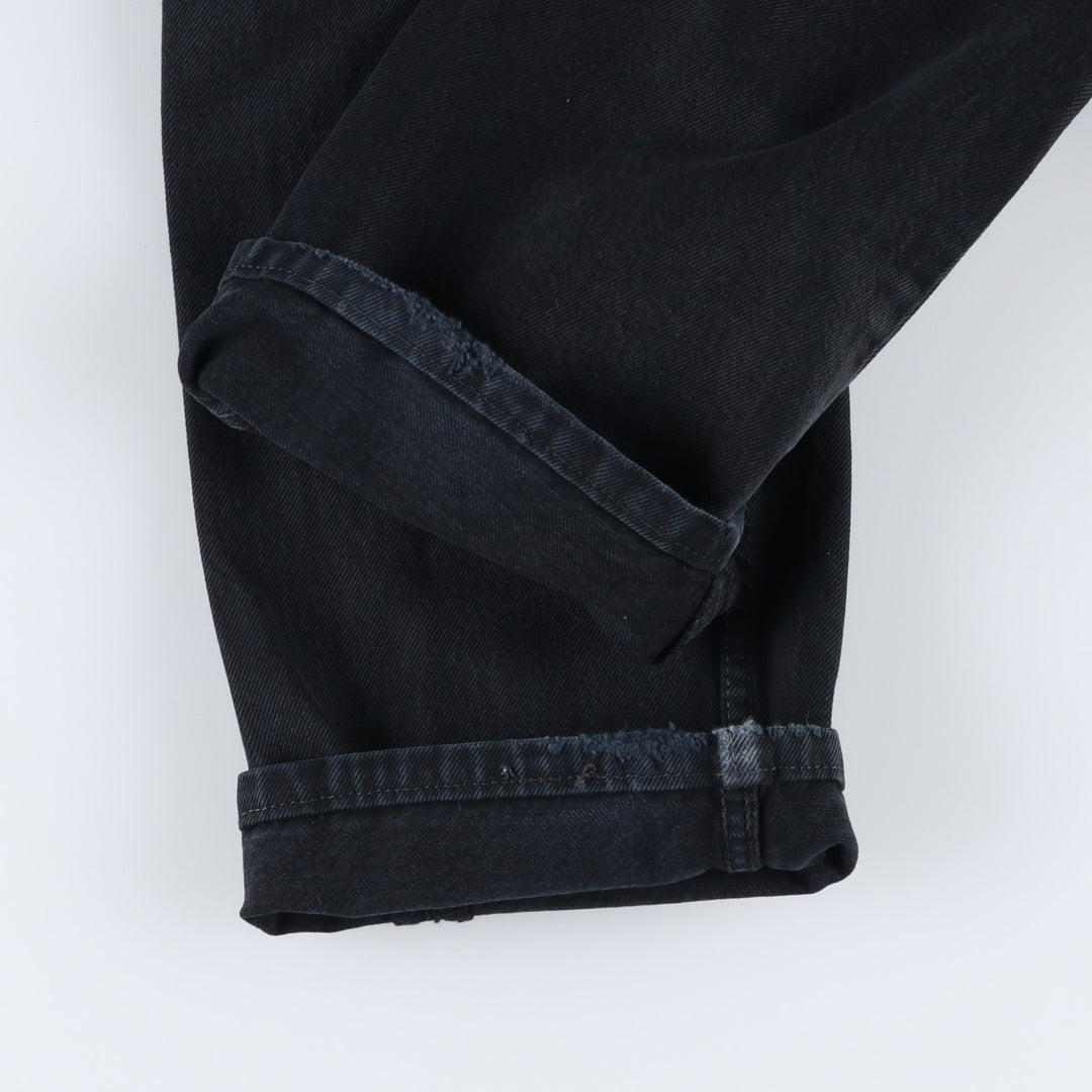 Levi's 501-0165 Euro Model Black Denim Straight Leg Jeans, Made in England, Men's W30 (approx.) cotton black type Vintage Second Hand