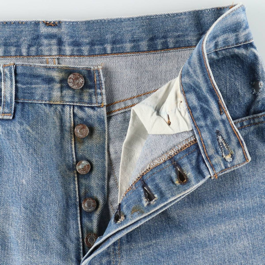 Levi's 501 straight denim pants for men, equivalent to w31 unclear blue type Vintage Second Hand