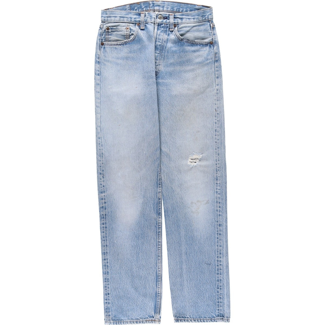 Levi's 501 Straight Denim Pants, Made in USA, Men's Size W30 (approx.) unclear Blue type light blue Vintage Second Hand