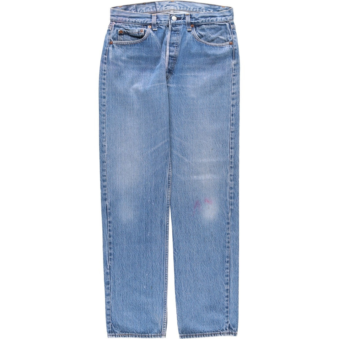 90'S Levi's 501-0115 Straight Denim Pants Made in USA Men's W31 Vintage cotton Blue type light blue Vintage Second Hand
